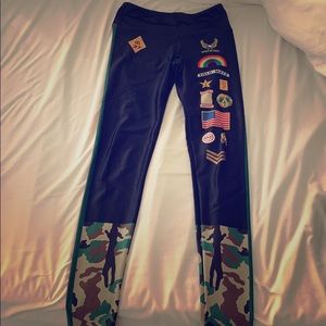 GOLDSHEEP PATRIOTIC PATCH LEGGINGS